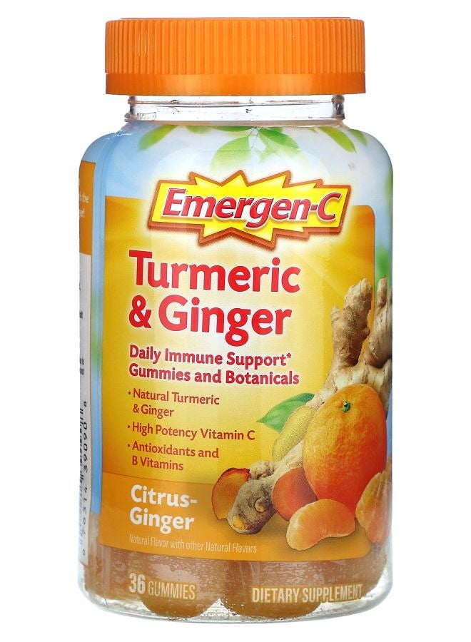 Emergen-C Turmeric & Ginger Citrus-Ginger 36 Gummies