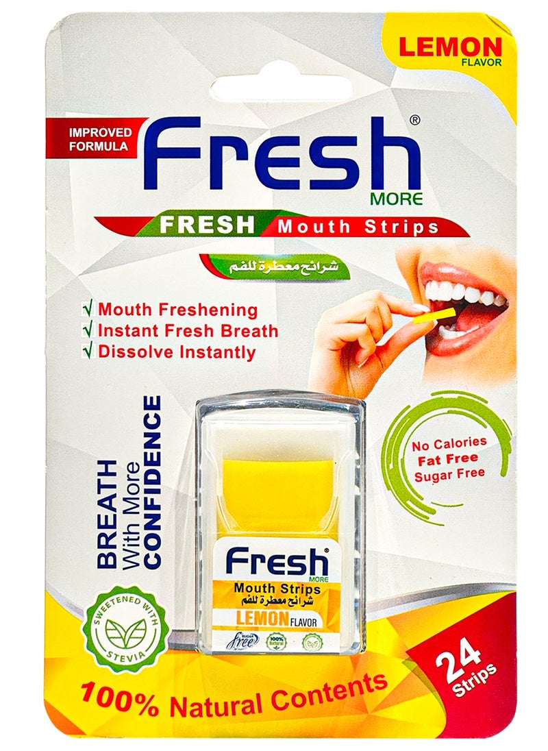 Fresh More - Two Pieces Of Lemon Mouth Freshener Strips 2x24 Strips - Image 1