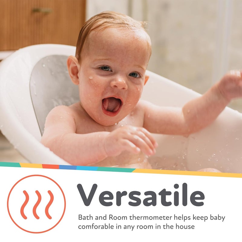 Nuby ترمومتر رقمي للحمام والغرفة من نابي - ترمومتر للأطفال لدرجات حرارة آمنة ومريحة في الحمام والغرفة - بطريق - Image 3