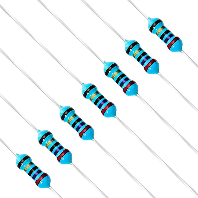 CHANZON 100pcs 1/4W (0.25W) 27 Ω ohm Metal Film Fixed Resistor 0.01 ±1% Tolerance 27R MF Through Hole Resistors Current Limiting Rohs Certificated - Image 1