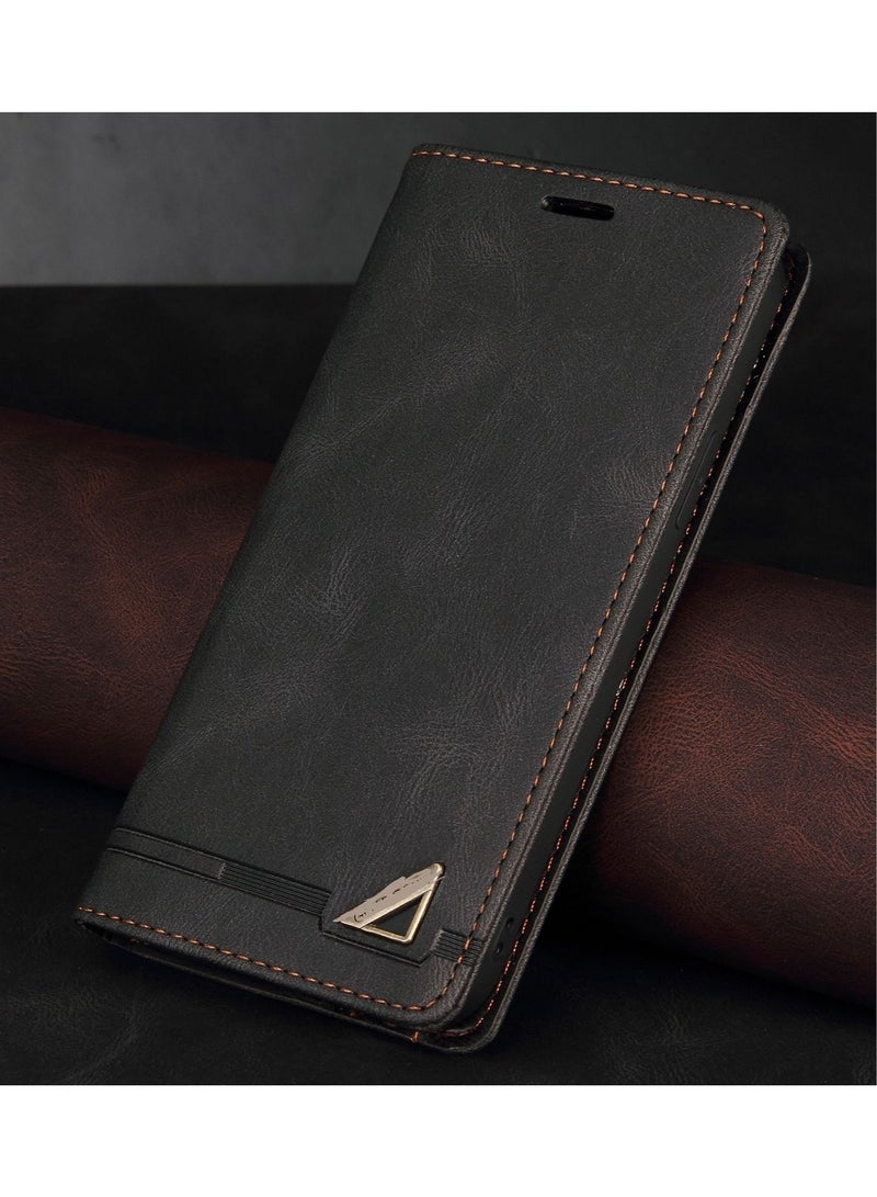 Suteni Flip Cover Leather Protective Hidden Card Slots Phone Case for iPhone - Image 1