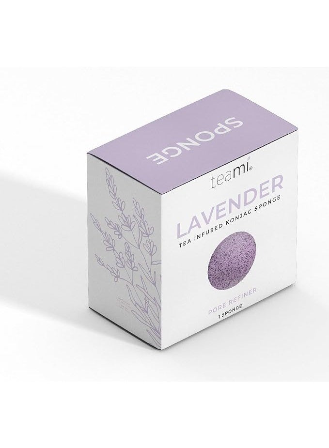 Teami Tea Infused Konjac Sponge (Lavender) - Image 3