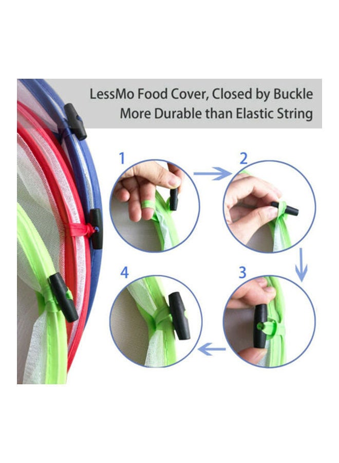 NIBEMINENT 3Pcs Pop Up Food Covers Portable Outdoor Picnic Protection Bug Free multicolour 42*3*42cm - Image 4