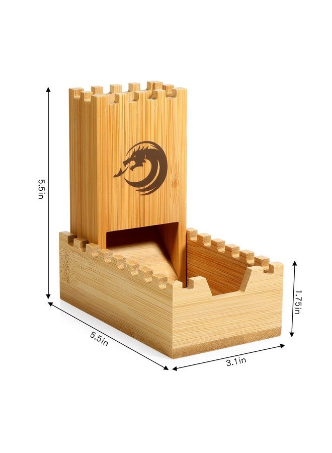 دي أن دي أن دي برج النرد الخيزران DNDND، برج النرد القابل للطي، برج النرد المتدحرج DND للعبة الطاولة Dungeons and Dragons وألعاب RPG (جمجمة) - Image 2