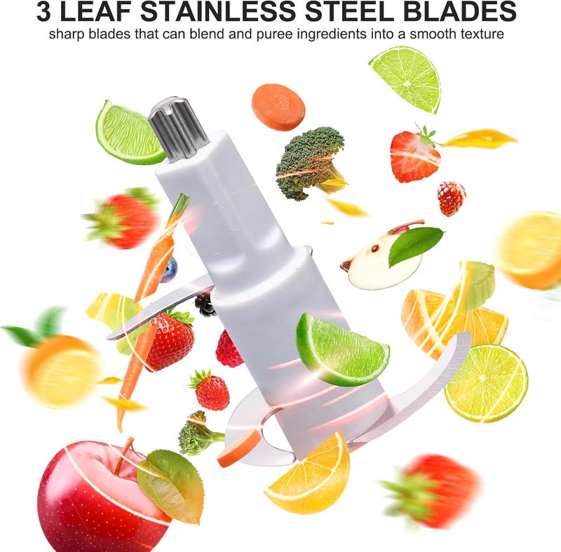 Bear Baby Food Maker Baby Food Processor Set with Baby Food Containers Silicone Spoons Baby Food Puree Blender for Fruit Vegetable Meat Make Fresh and Nutritious Meals for Your Little One - Image 5