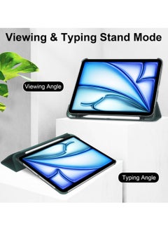 Best Choice Products iPad Air 11 Inch Case M2 2024, iPad Air 6th Generation Case/iPad Air 5th Generation 2022/Air 4th 2020 10.9 Inch, Slim Hard Translucent Back Shell Cover with Pencil Holder - Green  - Image 3