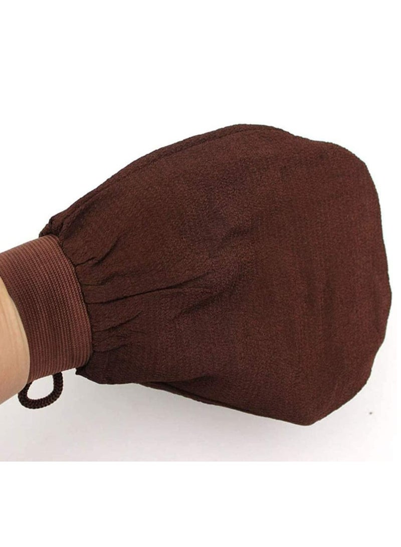 أوزيغالور 4 عبوات من قفازات التقشير العميق للجسم أثناء الاستحمام، قفاز تقشير الجسم لإزالة الجلد الميت مع حلقة معلقة - Image 3