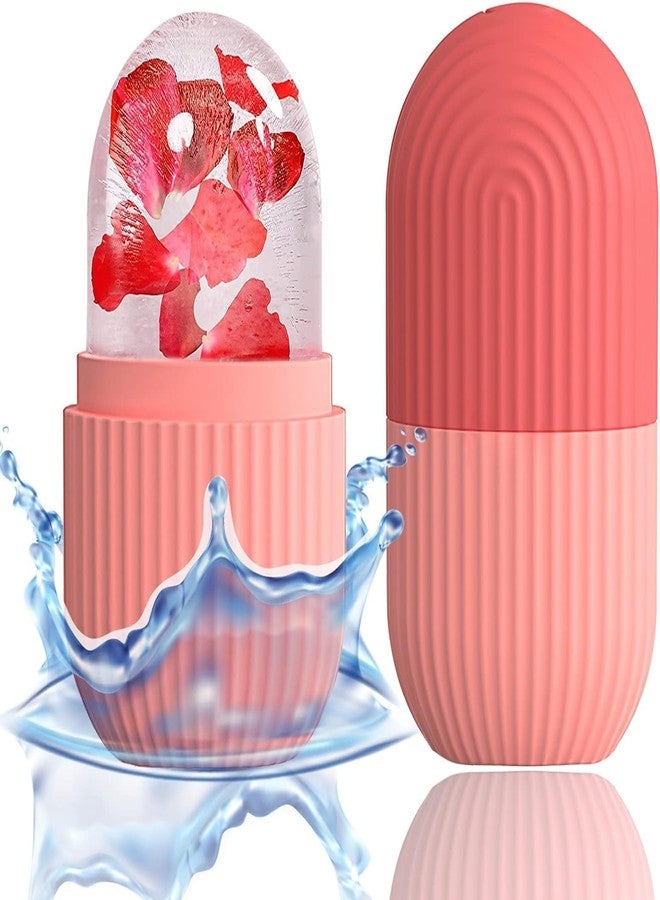 PROBUY Ice Roller for Face and Eyes, Pink Floral Design, Cooling Facial Massage Tool - Image 1
