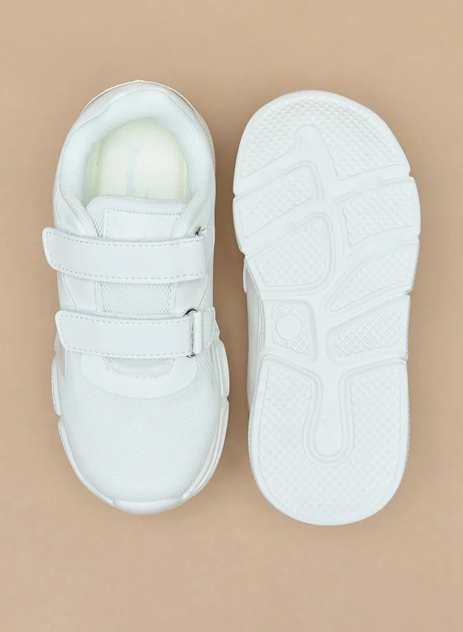 كانغاروس Boys Textured Sports Shoes With Hook And Loop Closure