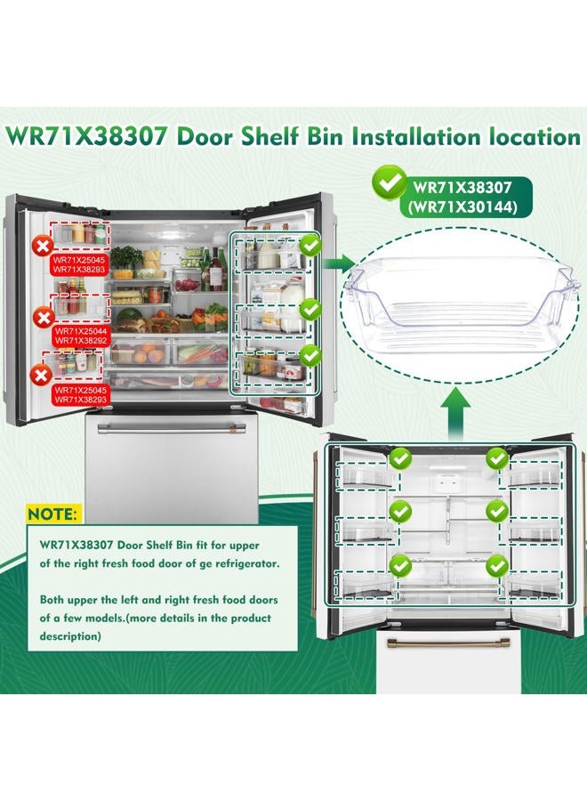 Garsoo WR71X38307 Door Shelf Bin Compatible with ge refrigerators (some models): GFE26JYMNFFS, GNE27JYMNFFS, GNE27JYMWFFS etc, Door Shelf Replacement WR71X30144, 4975750, AP7186356, EAP16729788, PS16729788 - Image 3