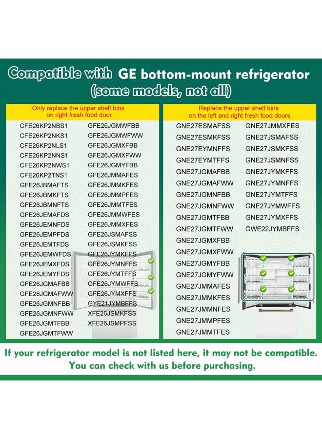 Garsoo WR71X38307 Door Shelf Bin Compatible with ge refrigerators (some models): GFE26JYMNFFS, GNE27JYMNFFS, GNE27JYMWFFS etc, Door Shelf Replacement WR71X30144, 4975750, AP7186356, EAP16729788, PS16729788 - Image 5