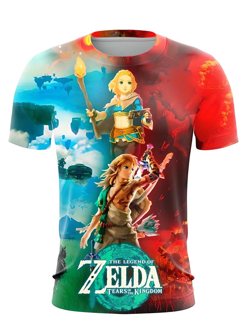 Game Zelda Breath of the Wild 3D digital printing personalized breathable children's T-shirt  - Image 1