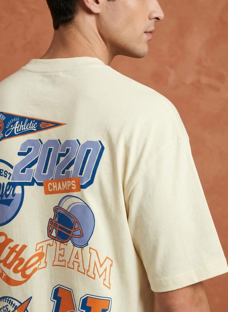 NOBERO Men Oversized Graphic Printed T-shirt - Image 4