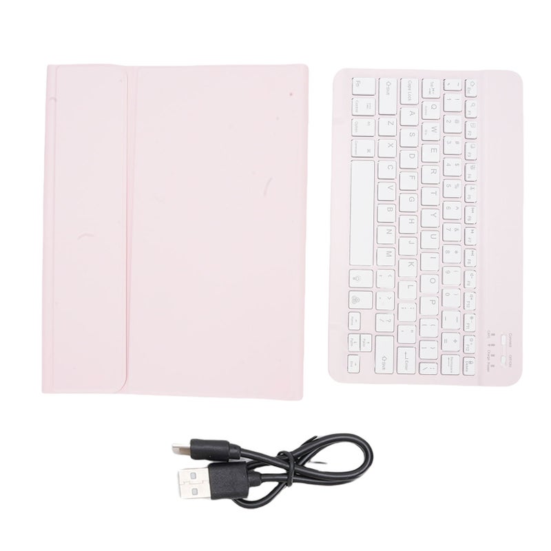 Tablet Case Fit for Air 11 Inch M3 2025 M2 2024 Tablet Protective Cover with 7 Color Backlit Wireless Detachable Keyboard Pencil Holder Roseate - Image 1
