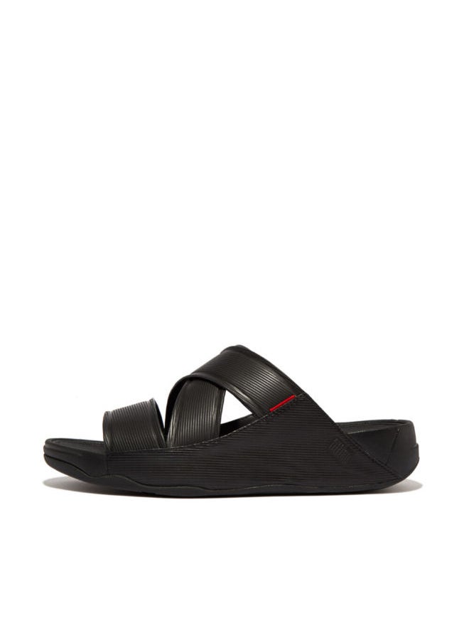 FitFlop 049-691 Fitflop Mens Sandals CHI STRIPE EMBOSSED FM4-090 Black  - Image 4