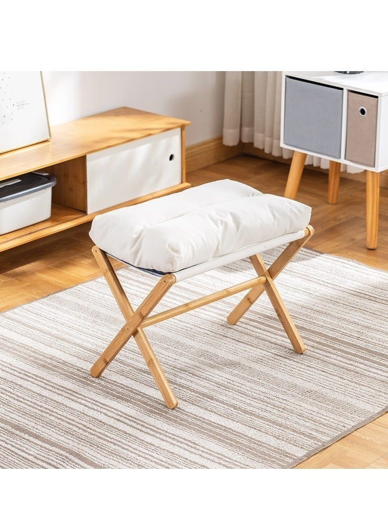 WALALLA Multifunctional  Foldable Wood Foot Stool, Ottoman Foot Rest, Under Desk Footrest with Removable Soft Foot Rest Pad for Home, Office - Image 1