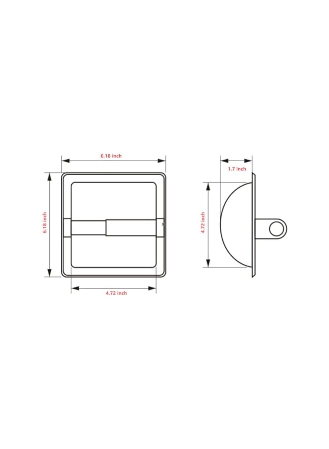 S-TOP Recessed Toilet Paper Holder White - Bathroom Toilet Tissue Holder Wall Mount Recessed Toilet Paper Roll Holder Stainless Steel - Image 2