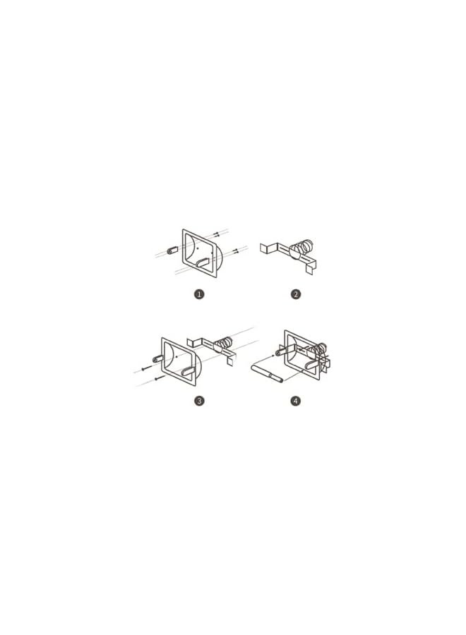 S-TOP Recessed Toilet Paper Holder White - Bathroom Toilet Tissue Holder Wall Mount Recessed Toilet Paper Roll Holder Stainless Steel - Image 3