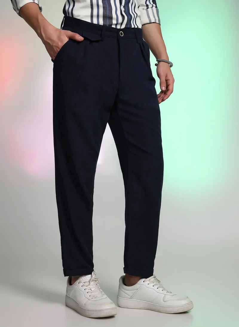 Campus Sutra  Lightweight - Velvique Tailored Trousers for Men | Best Price UAE