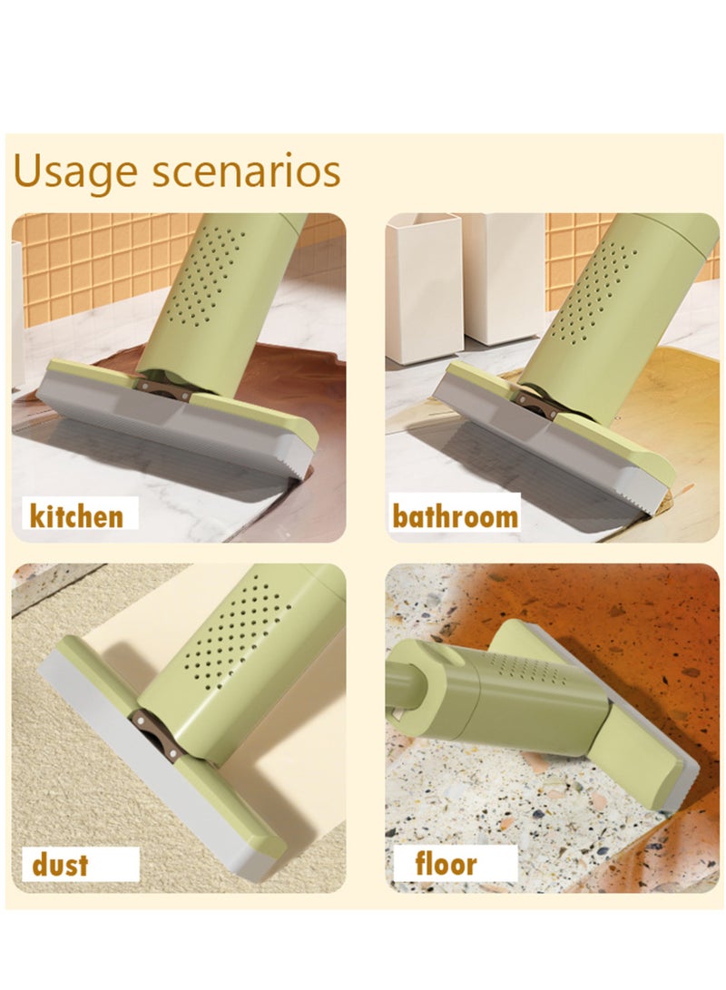 Desktop mini mop, hands-free multi-function sponge, kitchen cleaning sponge mop green - Image 2