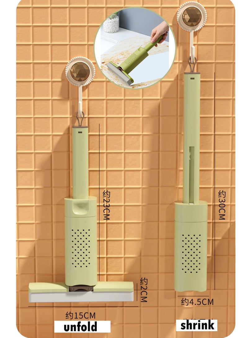 Desktop mini mop, hands-free multi-function sponge, kitchen cleaning sponge mop green - Image 1