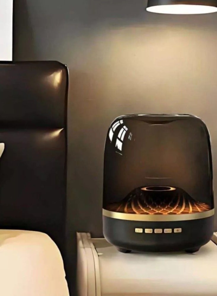 TIGER Bluetooth Speaker, Aura 5, 360 Surround Sound, Diamond Shaped Ambient Lighting Effect Desktop Bluetooth 5.3 Speaker Subwoofer - Black  - Image 5
