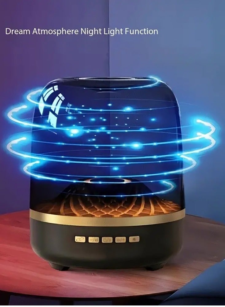 TIGER Bluetooth Speaker, Aura 5, 360 Surround Sound, Diamond Shaped Ambient Lighting Effect Desktop Bluetooth 5.3 Speaker Subwoofer - Black  - Image 2