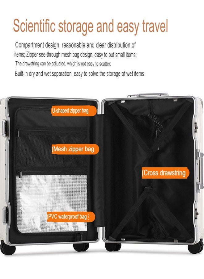 NKX - Premium Expandable Aluminum Frame & PC Suitcase With USB charging port and C type 24 Inch - Image 1