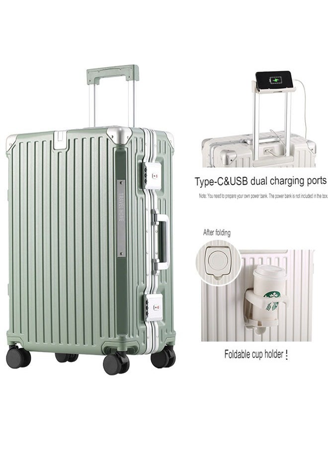 NKX - Premium Expandable Aluminum Frame & PC Suitcase With USB charging port and C type 24 Inch - Image 1