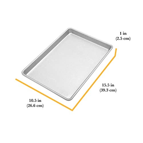Chicago Metallic Commercial II Traditional Uncoated True Jelly Roll Pan, Make jelly rolls, cookies, pizza, one-pan meals, and more, 15-Inch by 10-Inch - Image 2