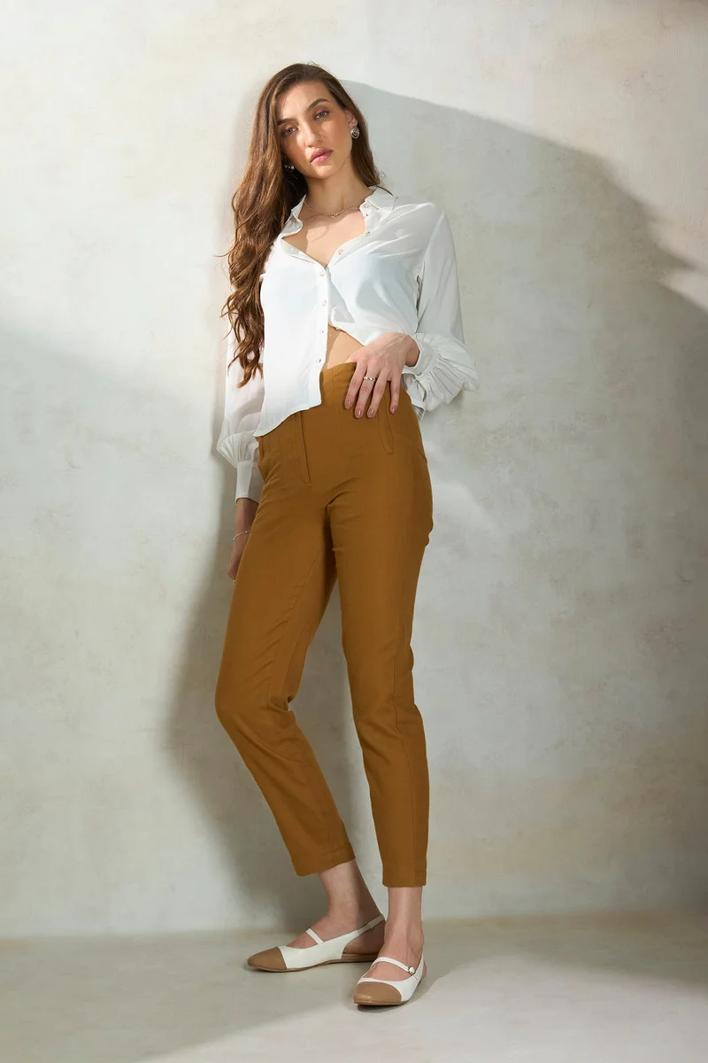 فيرجيو Viscose Button Workwear Down Shirts for Women