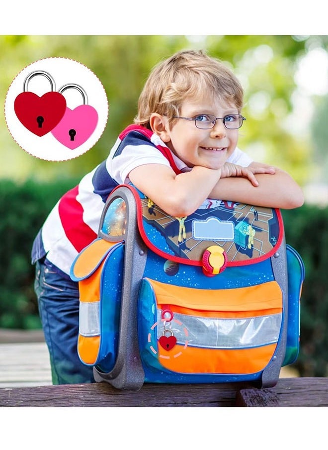 ZVEV 7 Piece Small Padlock Mini Lock Alloy Heart Shaped Lock with Key Suitcase Lock Lock Locker Decorative Diary Lock Love Decorative Lock for Box Diary Luggage (25*30mm) - Image 2