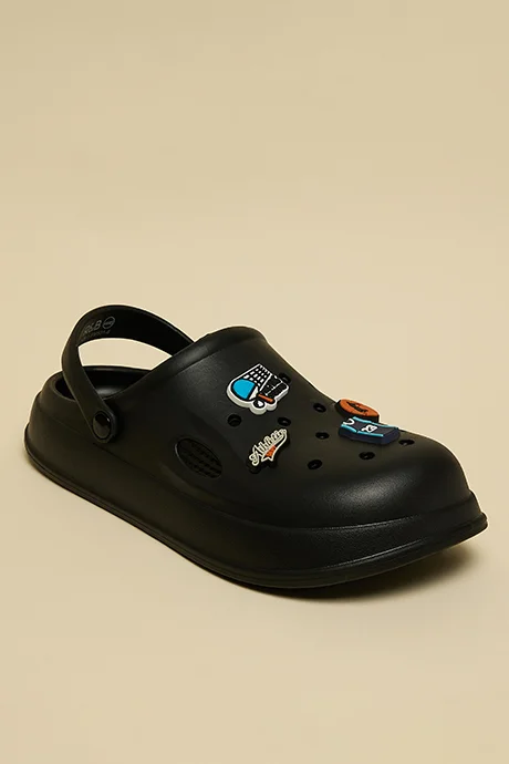 R&B Charm Detail Slingback Clogs