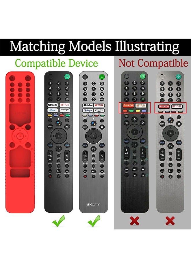 غطاء لجهاز التحكم عن بعد الصوتي RMF-TX520U MG3-TX520U لتلفزيون Sony Bravia (أحمر) - Image 2