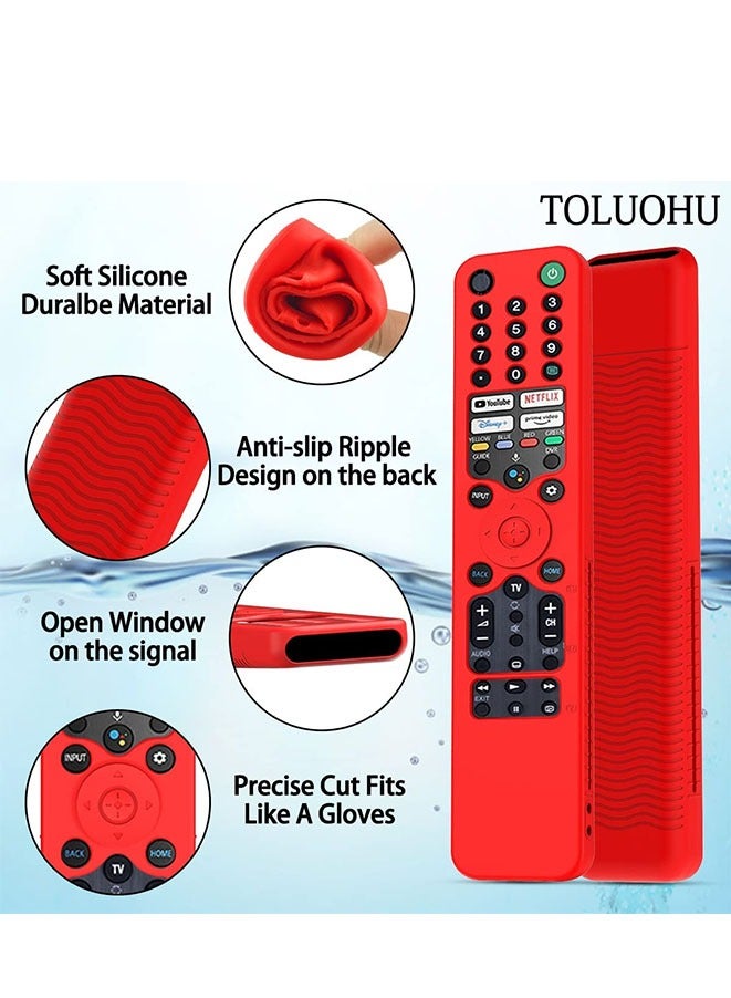 غطاء لجهاز التحكم عن بعد الصوتي RMF-TX520U MG3-TX520U لتلفزيون Sony Bravia (أحمر) - Image 3