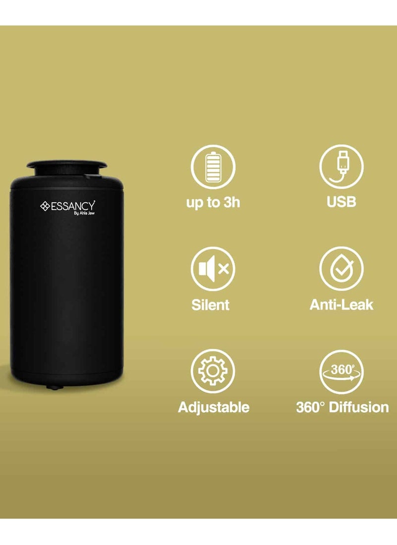 Essancy F1 Car Aroma Diffuser Rechargeable Battery With Black Leather Body  - Image 4