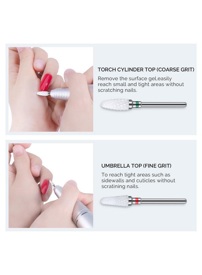 ميلودي سوزي مجموعة رؤوس مثقاب أظافر سيراميك من ميلودي سوزي، 3/32 بوصة (2.35 مم) رؤوس مثقاب احترافية من الأكريليك لتقليم الأظافر والعناية بها وتلميعها بالجل، 5 قطع - Image 5