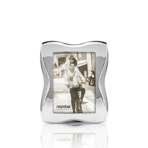 Nambe Bella Picture Frame, 4" x 6” | Photo Frame with Tempered Glass | Vintage and Contemporary Design | Tabletop Display Family, Friends, Wedding Gift, Home Office Décor | Chrome Plate and Glass - Image 3