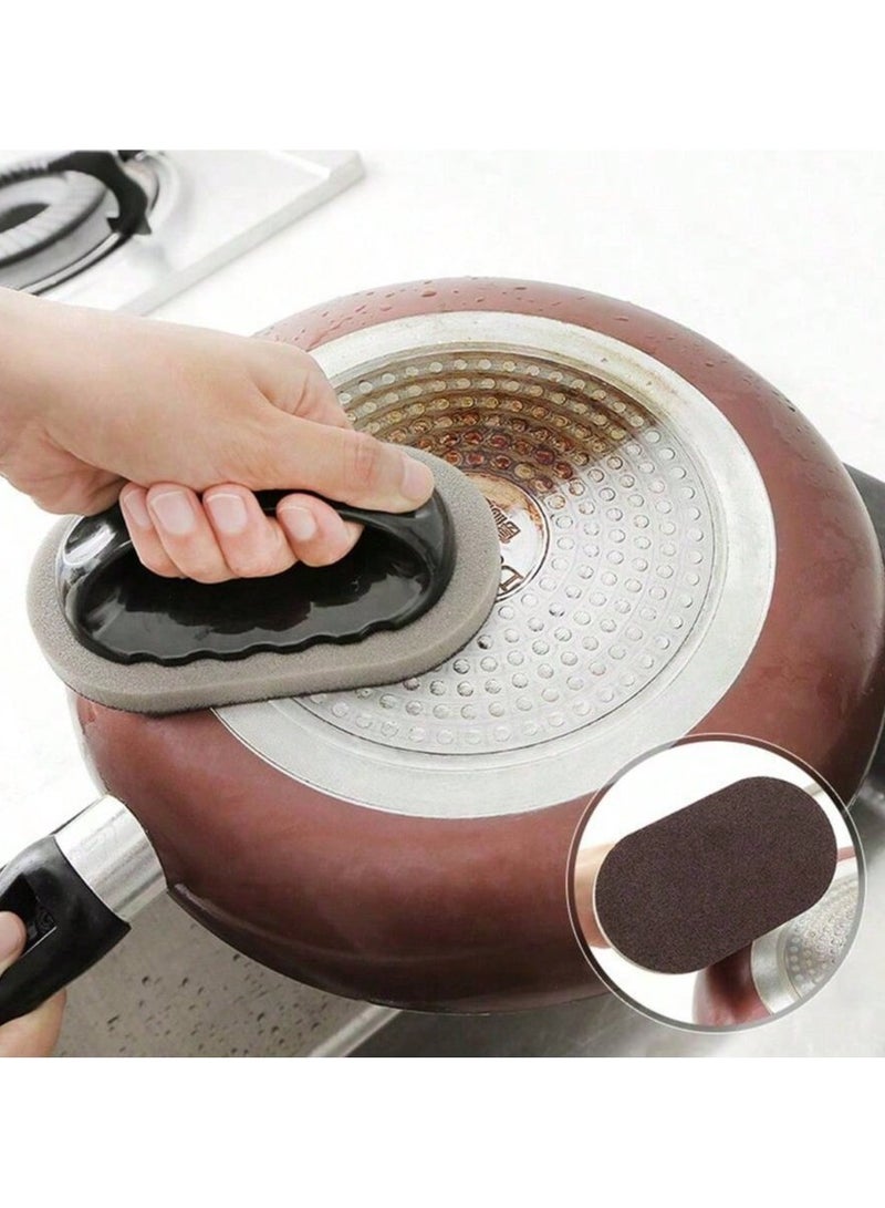 ساكن مجموعة من 3 قطع من ممحاة الإسفنج السحرية، متعددة الاستخدامات مع مقبض، مزيل قوي لبقع الصدأ، للمطبخ والحمام - Image 2