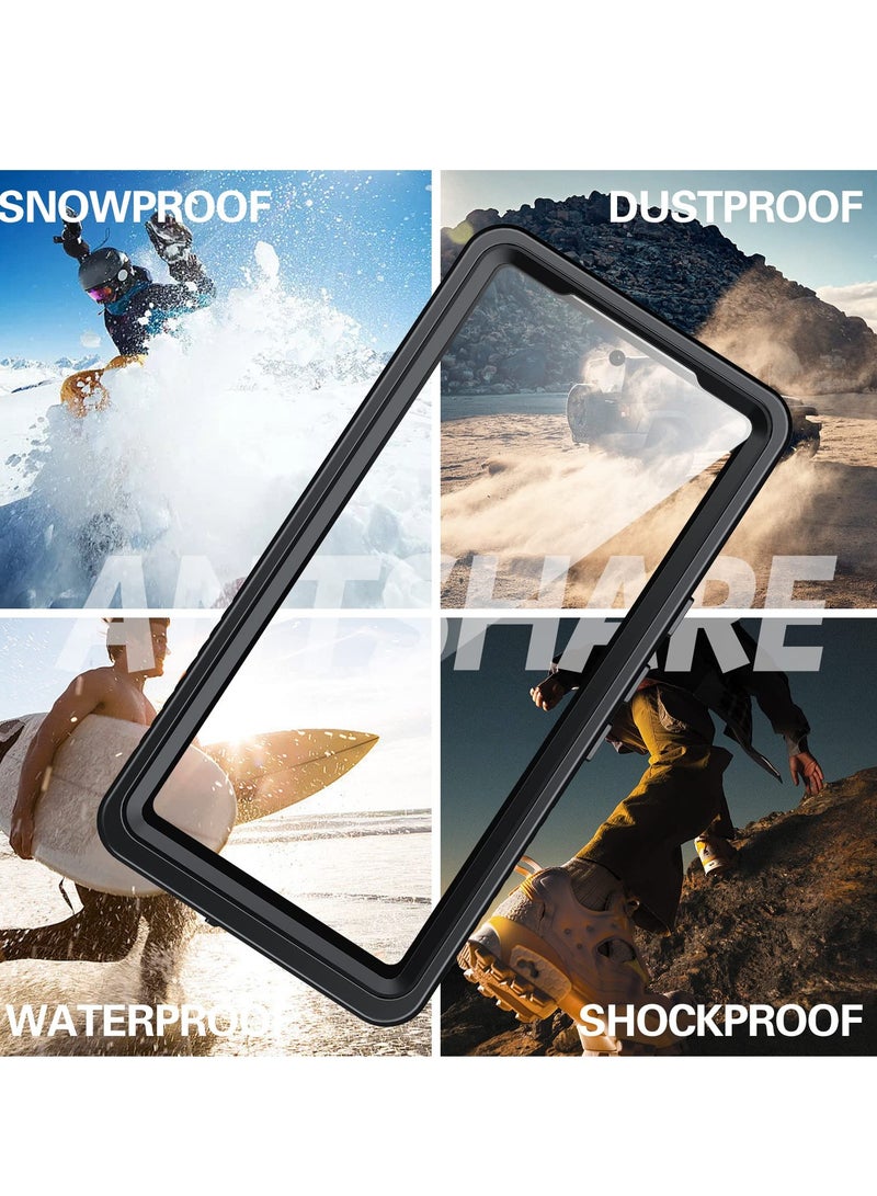 KASTWAVE Google Pixel 7A Case - IP68 Waterproof Heavy Duty Shockproof Dustproof Snow proof Clear Case with Built-in Screen Protector for Pixel 7A 5G 6.1" - Black - Image 3