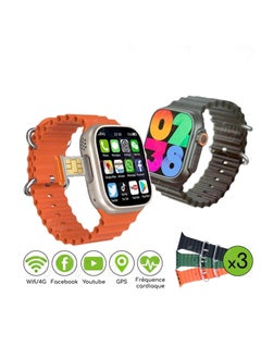 modio Modio 4g ultra max android smart watch hd 2.2 inch display 49 NM with sim full screen with 3 set strap and wireless charge.  - Image 2