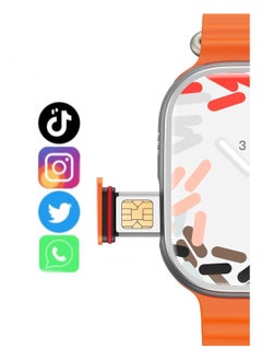modio Modio 4g ultra max android smart watch hd 2.2 inch display 49 NM with sim full screen with 3 set strap and wireless charge.  - Image 3