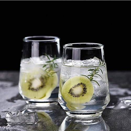 Mivana Premium Juice Glasses 450 ML Drinking Glasses, Highball Lead-Free Glasses, Tumblers for Water, Juice, Beer, Cocktail and Mixed Drinks - 6 Pieces, Transparent (TR-02, 6 Count (Pack of 1)) - Image 3