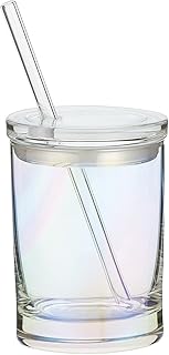 Slant Collections slant collections Slant Collections Double-Old Fashioned Cocktail Glass, 10-Ounce, Iridescent  - Image 1
