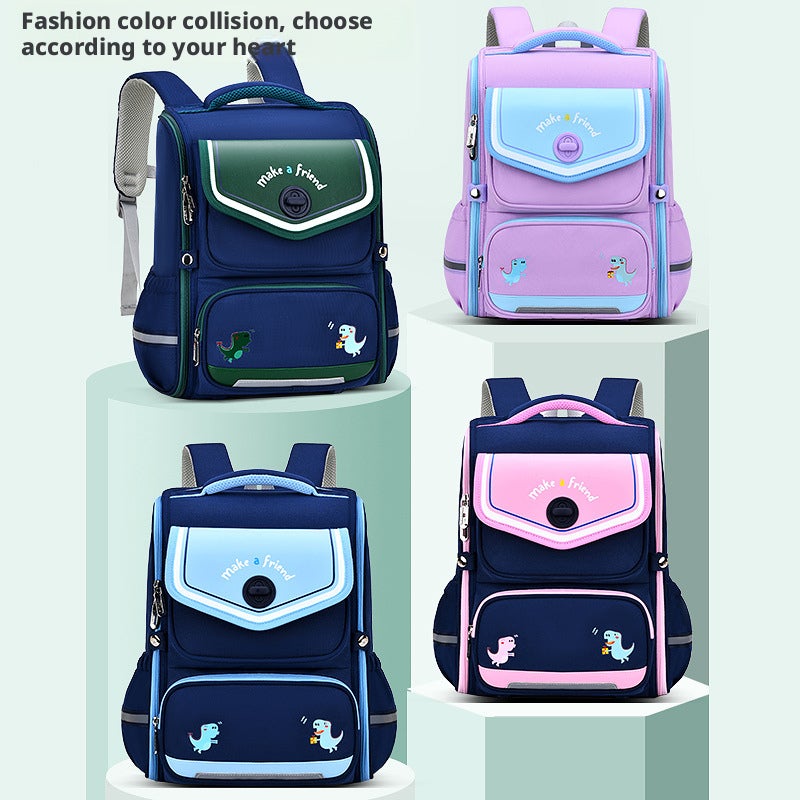 Cartoon Space Backpack for Kids, 1-3-6 Grade, Breathable & Lightweight - Image 2