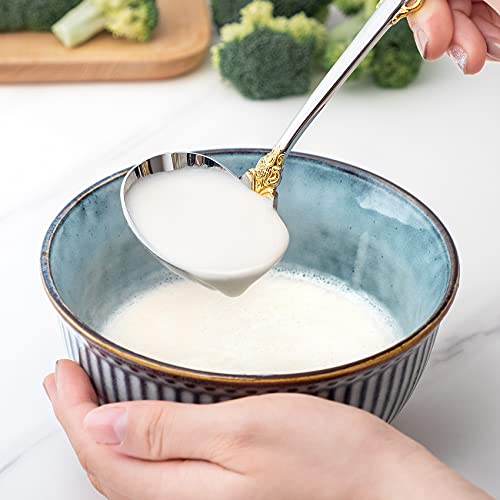 KEAWELL Luxury Gravy Ladle, 18/10 Stainless Steel, Gold Accent, Small Gravy Spoon for Home. Solid and Sturdy, Dishwasher Safe… (2) - Image 3