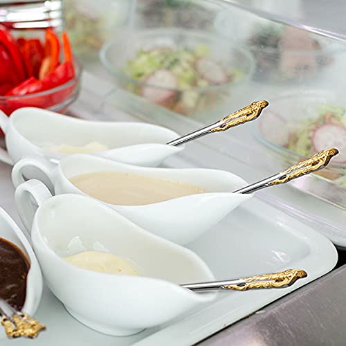 KEAWELL Luxury Gravy Ladle, 18/10 Stainless Steel, Gold Accent, Small Gravy Spoon for Home. Solid and Sturdy, Dishwasher Safe… (2) - Image 4