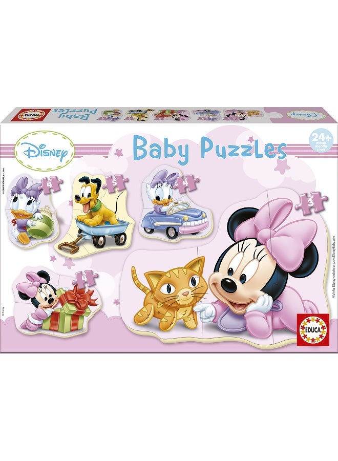 EDUCA Baby Minnie Mouse 5 Progressive Puzzles of 3 to 5 Pieces Children's Puzzle for Babies 2 Years 24 Months Children's Disney Puzzle (15612) - Image 1