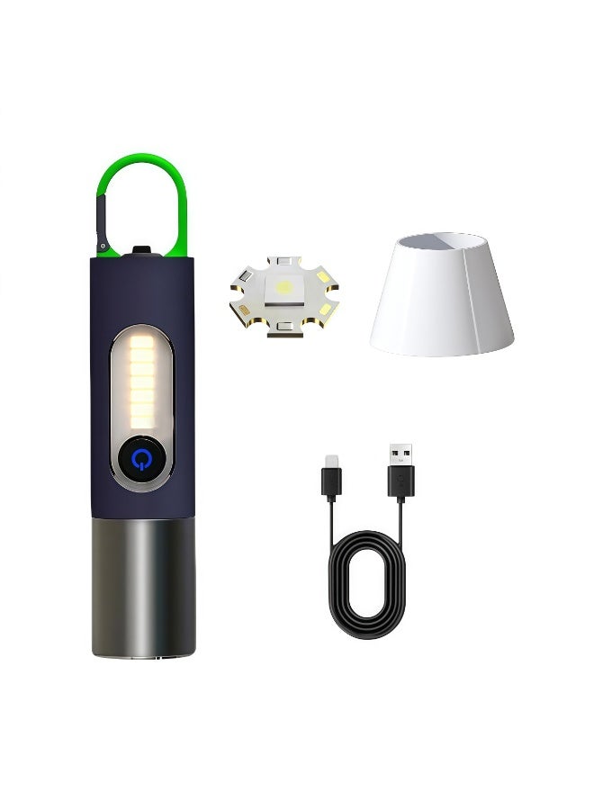 Bolan New High-Intensity Flashlight, Multifunctional Outdoor Long-Range Illumination Flashlight, White Laser Work Side Light (White) - Image 1
