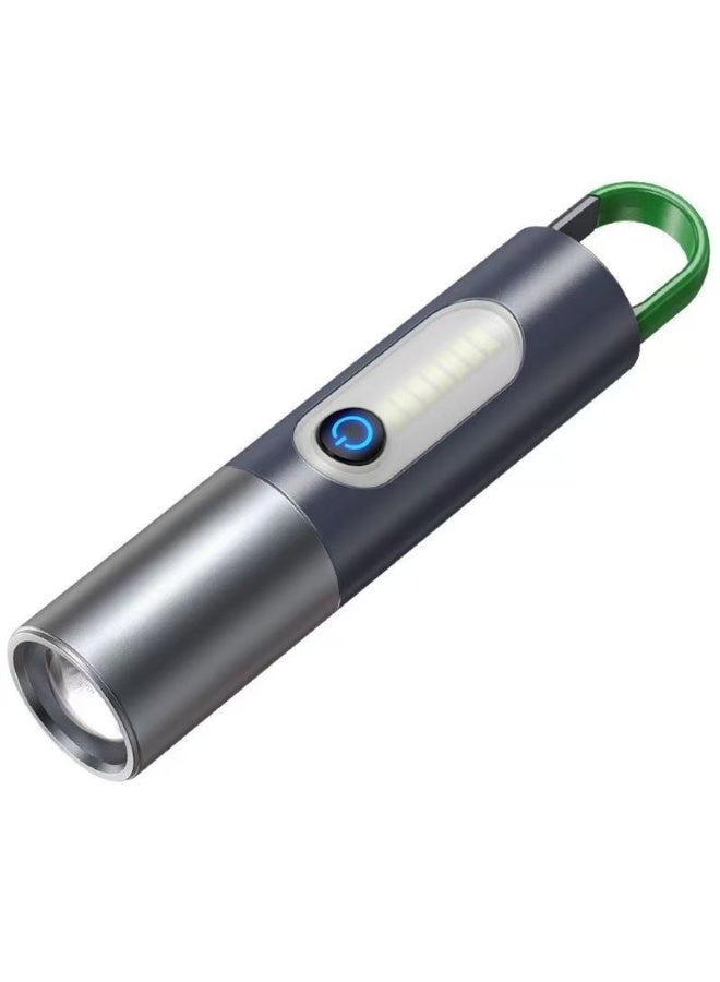 Bolan New High-Intensity Flashlight, Multifunctional Outdoor Long-Range Illumination Flashlight, White Laser Work Side Light (White) - Image 2